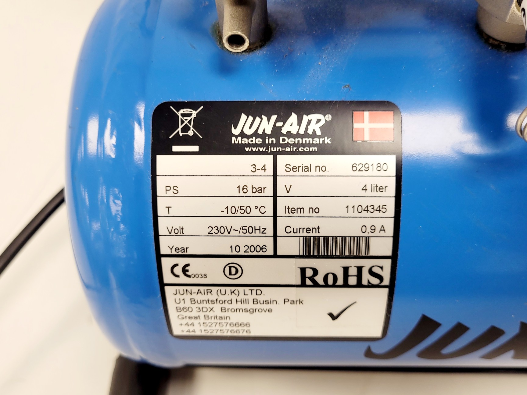 Image of TMC Anti-Vibration Table Model 63-530 w/ Jun-air 3-4 Air Compressor