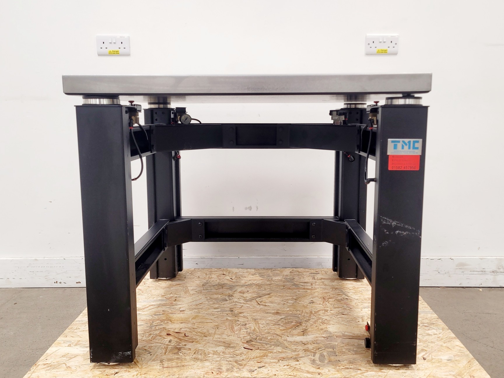 Image of TMC Anti-Vibration Table Model 63-530 w/ Jun-air 3-4 Air Compressor