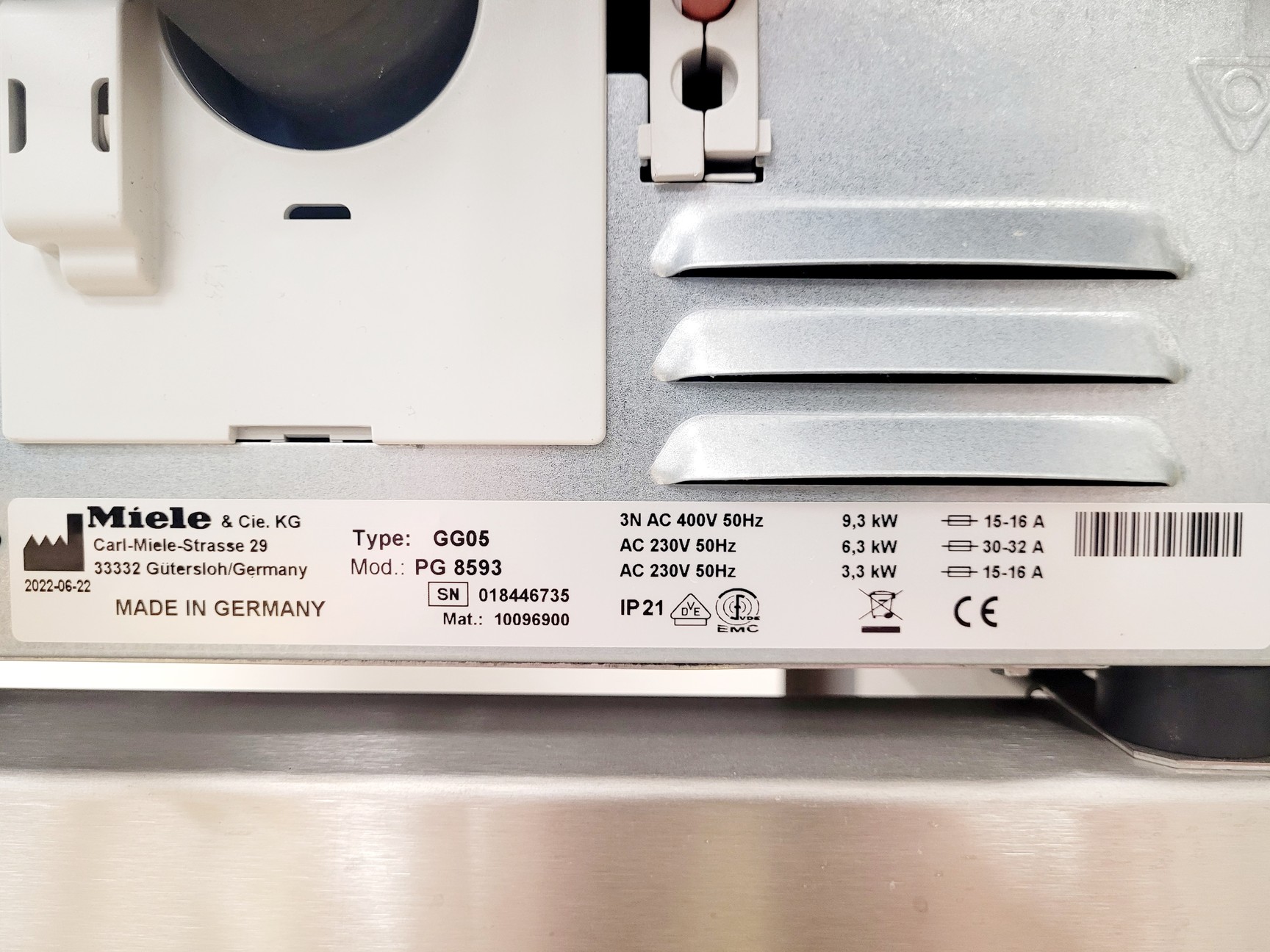 Image of Miele Professional Lab Washer Type GG05 Model PG 8593