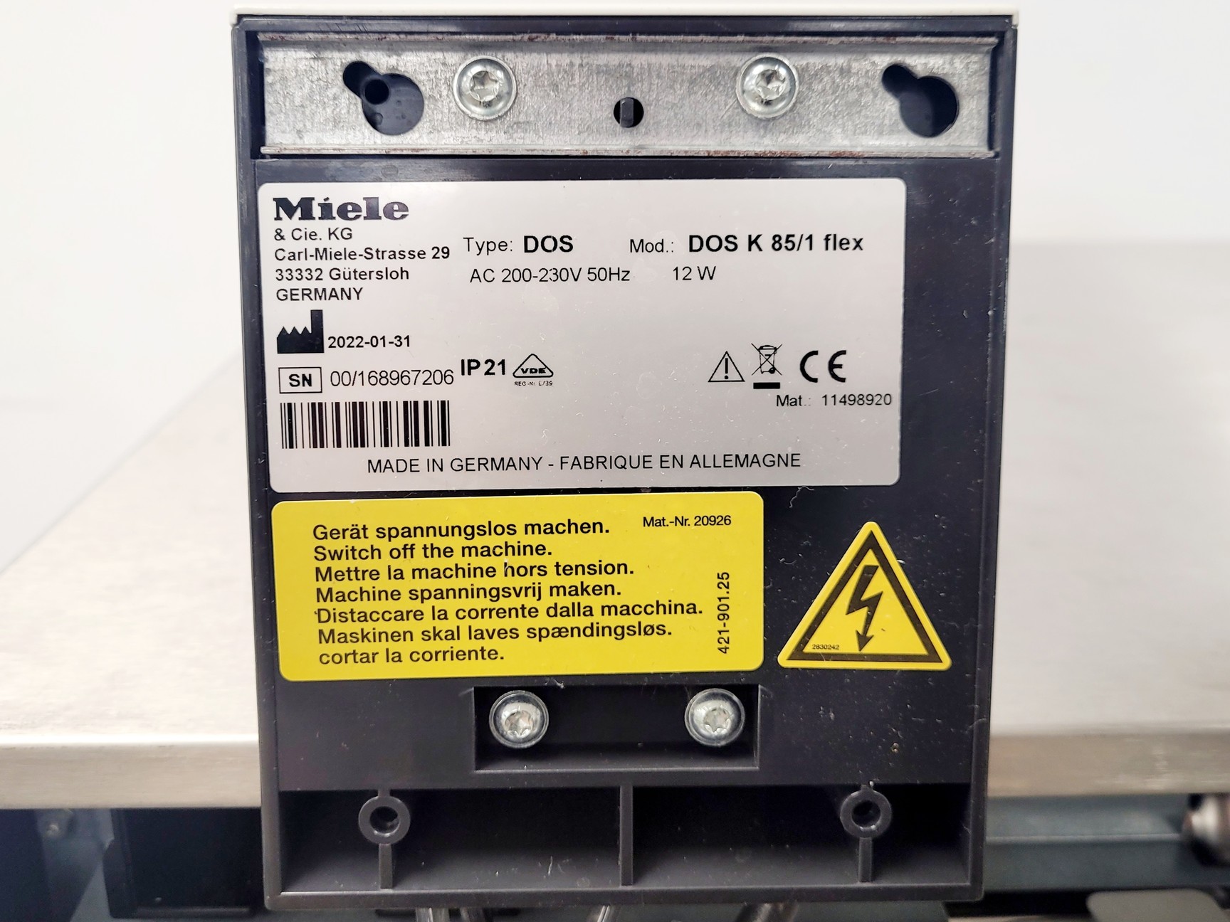 Image of Miele Professional Lab Washer Type GG05 Model PG 8593