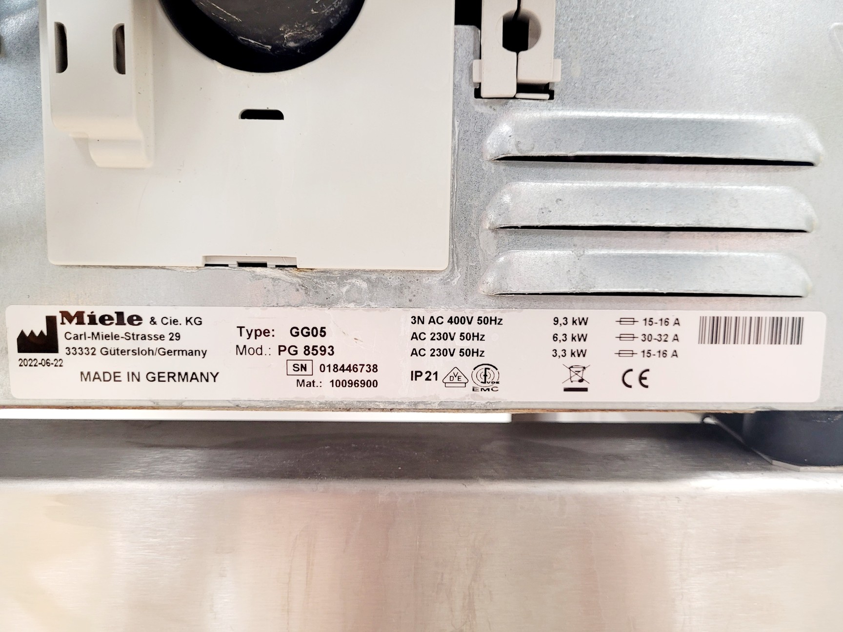 Image of Miele Professional Lab Washer Type GG05 Model PG 8593