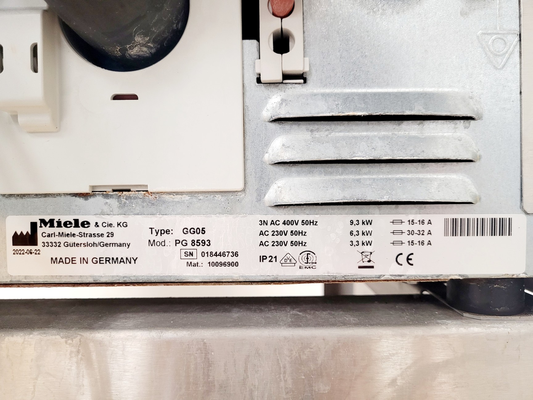 Image of Miele Professional Lab Washer Type GG05 Model PG 8593