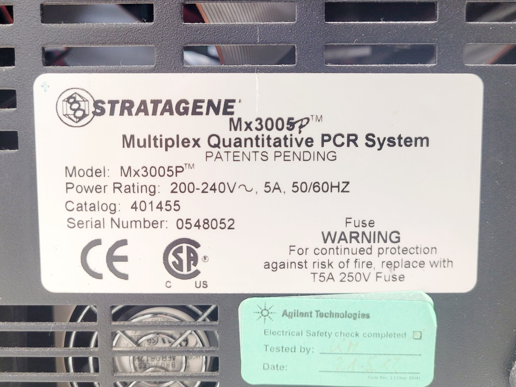 Image of Stratagene Multiplex Quantitative PCR System Model MX3005P Lab
