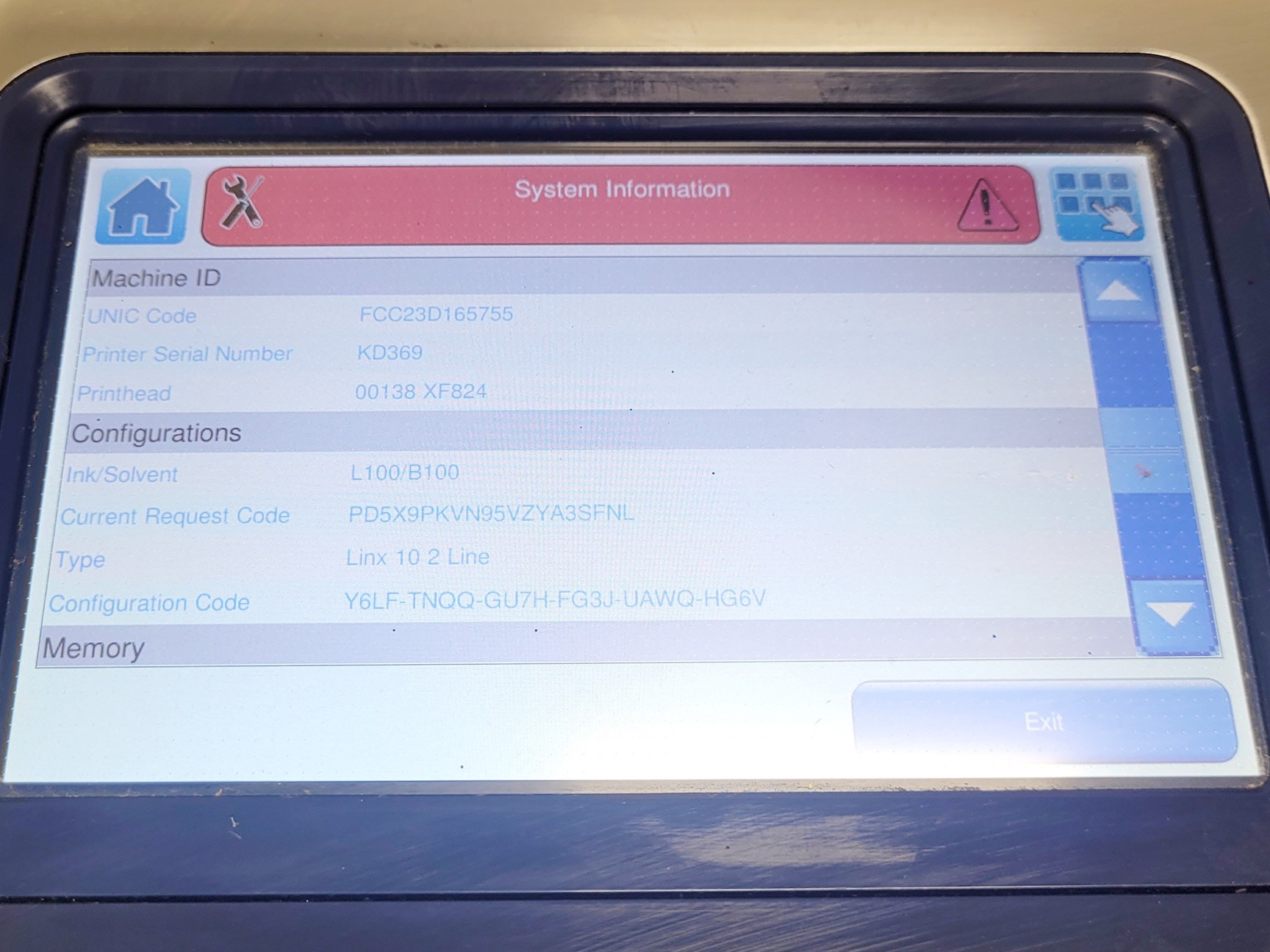 Image of LINX 2 Line SS Model LINX10 Continuous Ink Jet (CIJ) Printer