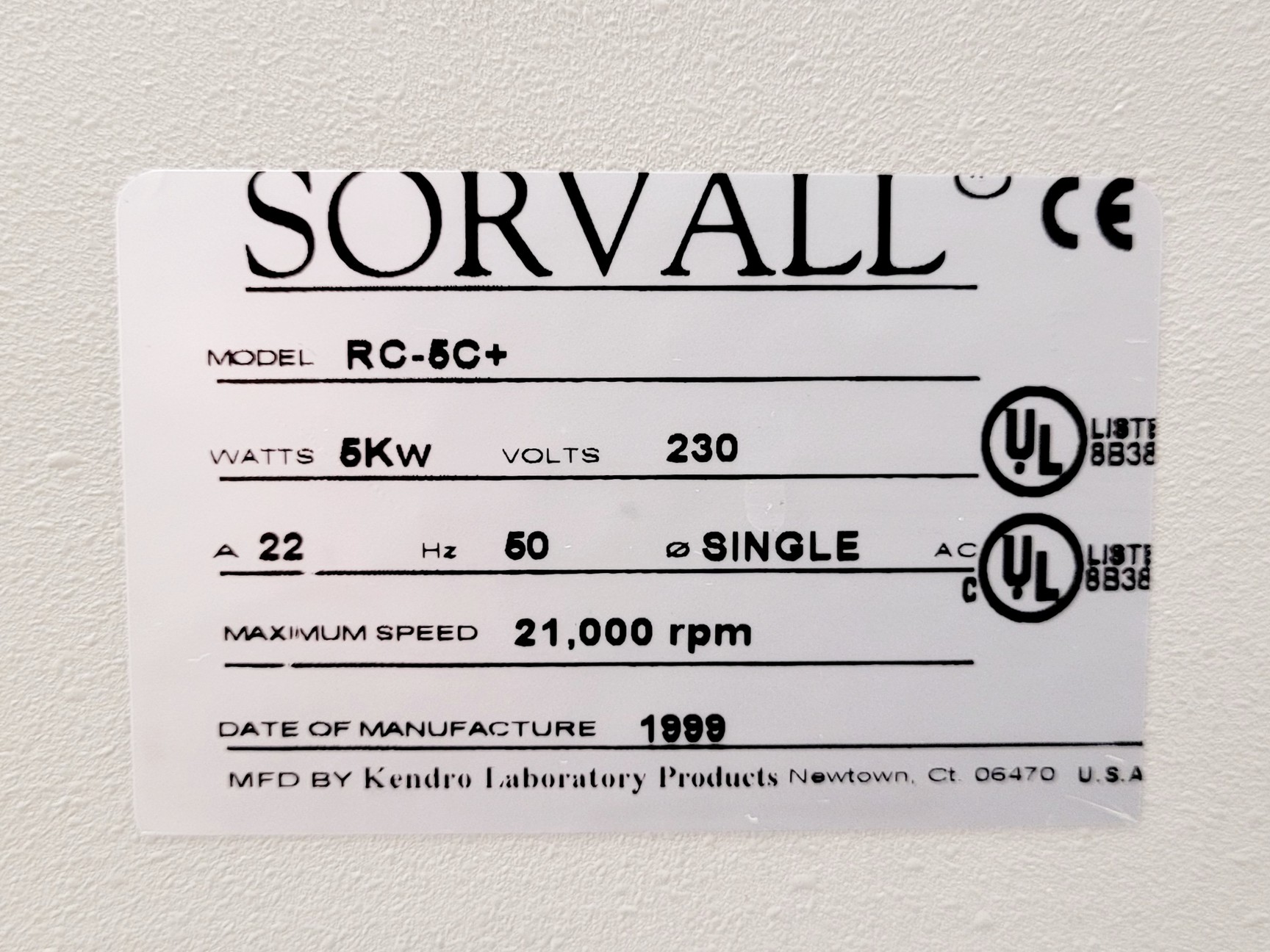 Image of Sorvall RC 5C Plus Centrifuge with Sorvall SA-600 Rotor Lab