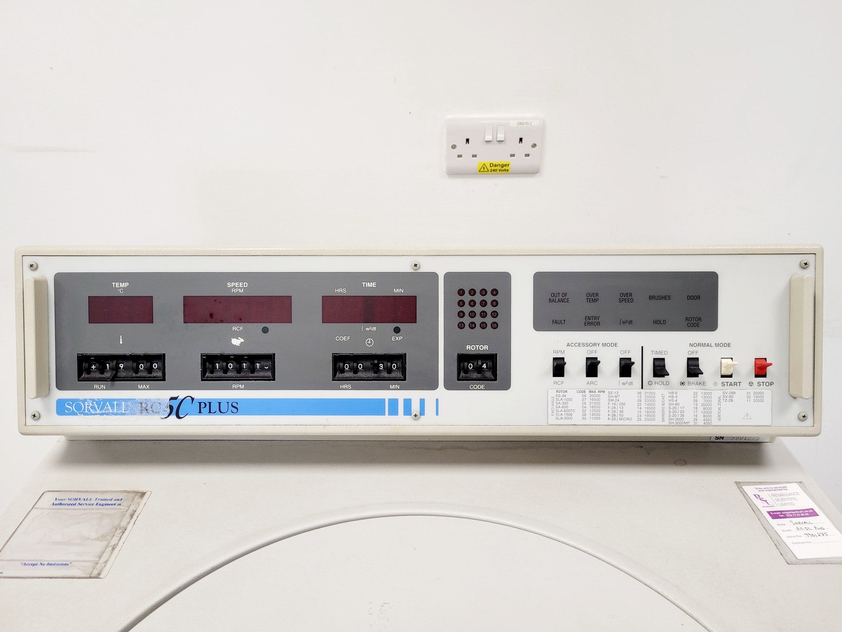 Image of Sorvall RC 5C Plus Centrifuge with Sorvall SA-600 Rotor Lab