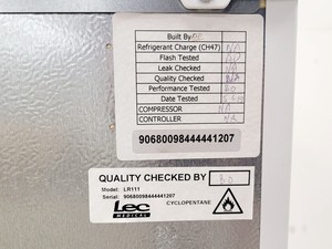 Thumbnail image of Lec Medical LR111 Laboratory Refrigerator