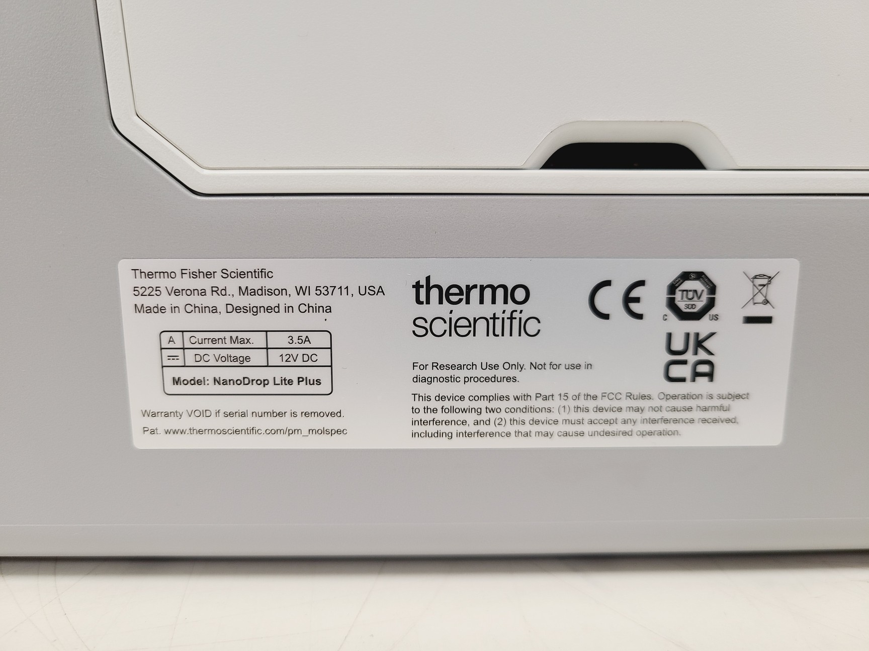 Image of Thermo Scientific NanoDrop Lite Plus Spectrophotometer (2022) Lab