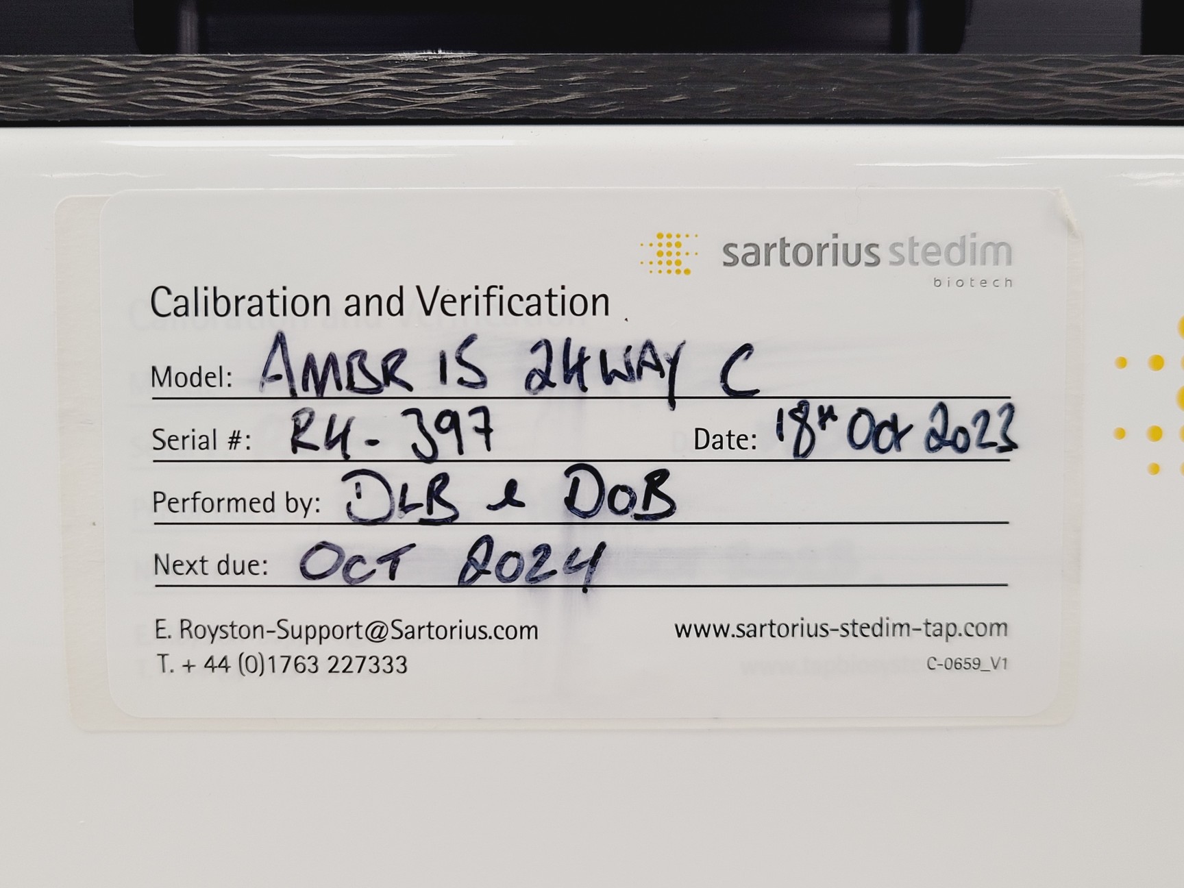 Image of Sartorius Stedim Biotech Ambr 15 24 way C Bio-Reactor w/ Analysis Module Lab