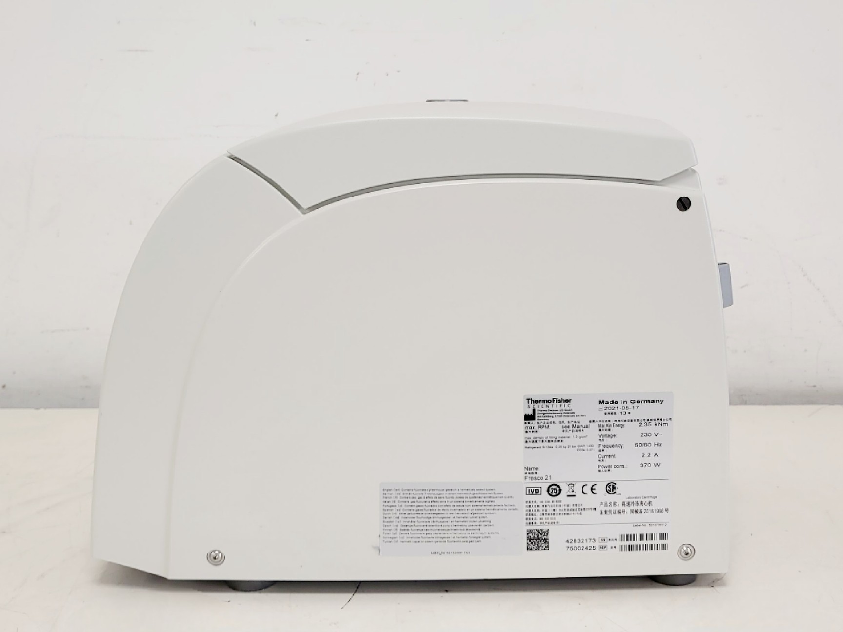 Image of Thermo Scientific Fresco 21 Centrifuge w/ 75003410 Rotor 14800 RPM