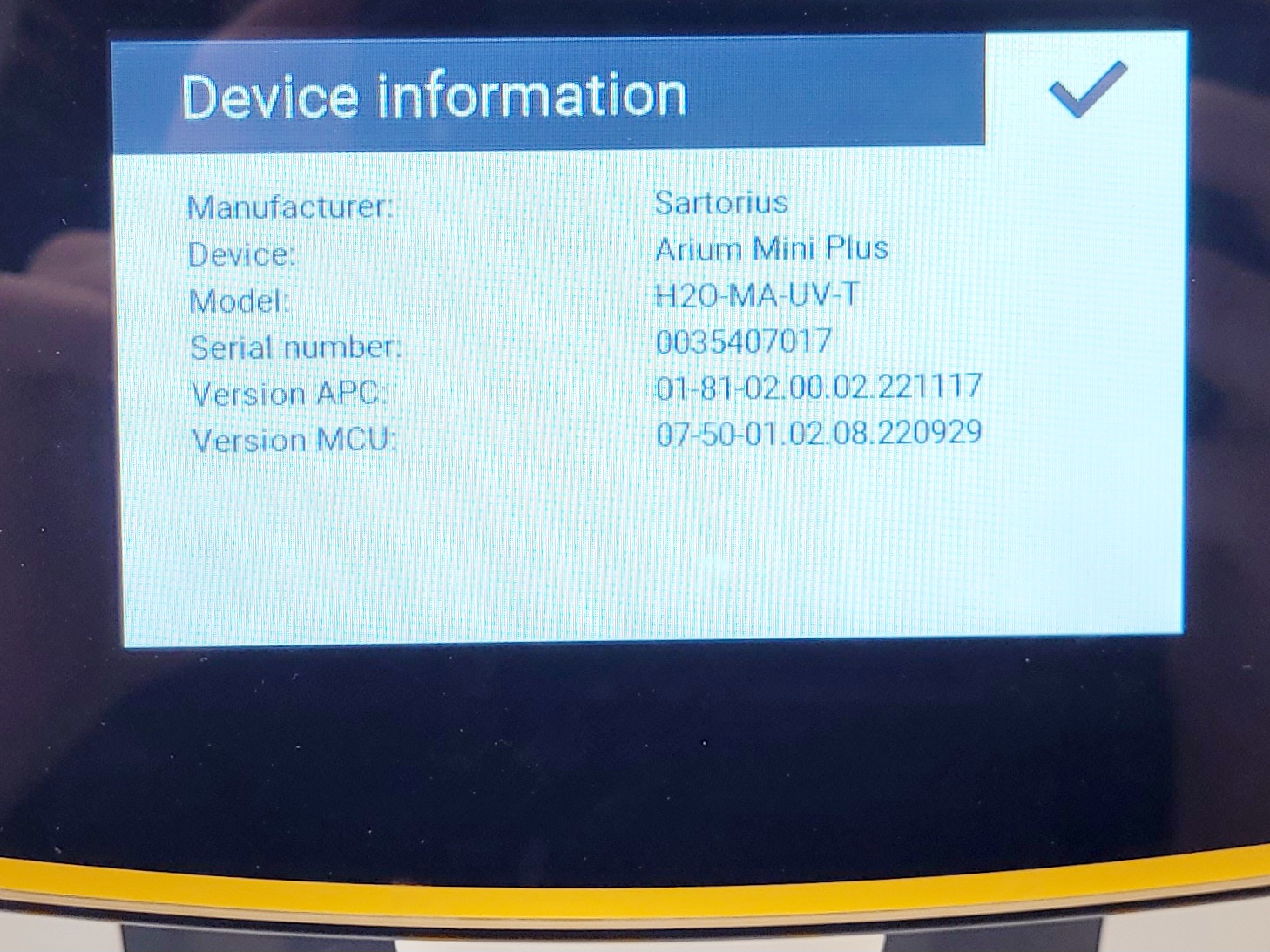 Image of Sartorius Arium Mini H20-MA-UV-T Water Purifier Lab
