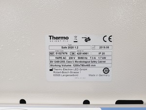 Thumbnail image of Thermo Scientific Safe 2020 1.2 Safety Cabinet w/ Stand Lab