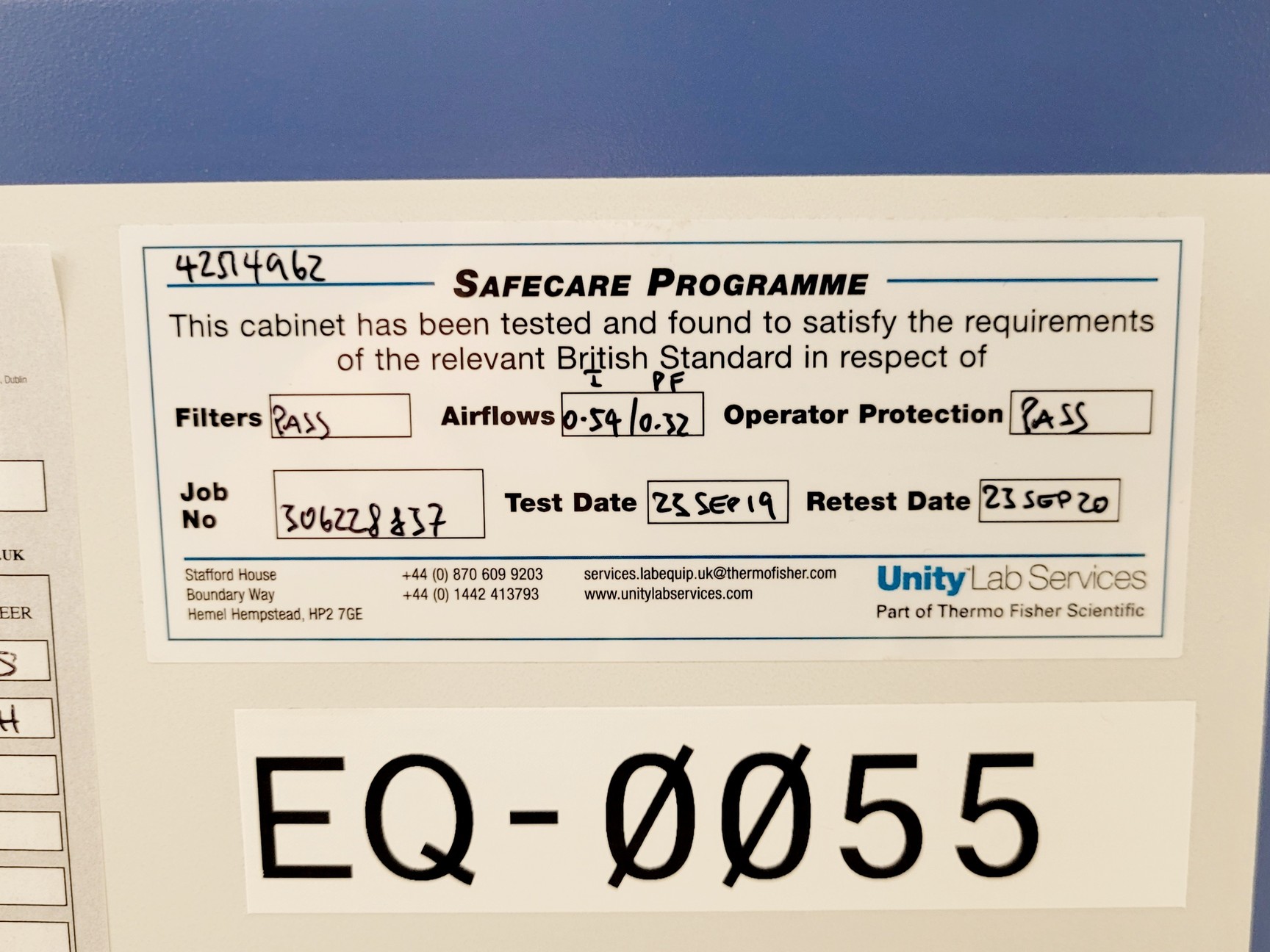 Image of Thermo Scientific Safe 2020 1.2 Safety Cabinet w/ Stand Lab