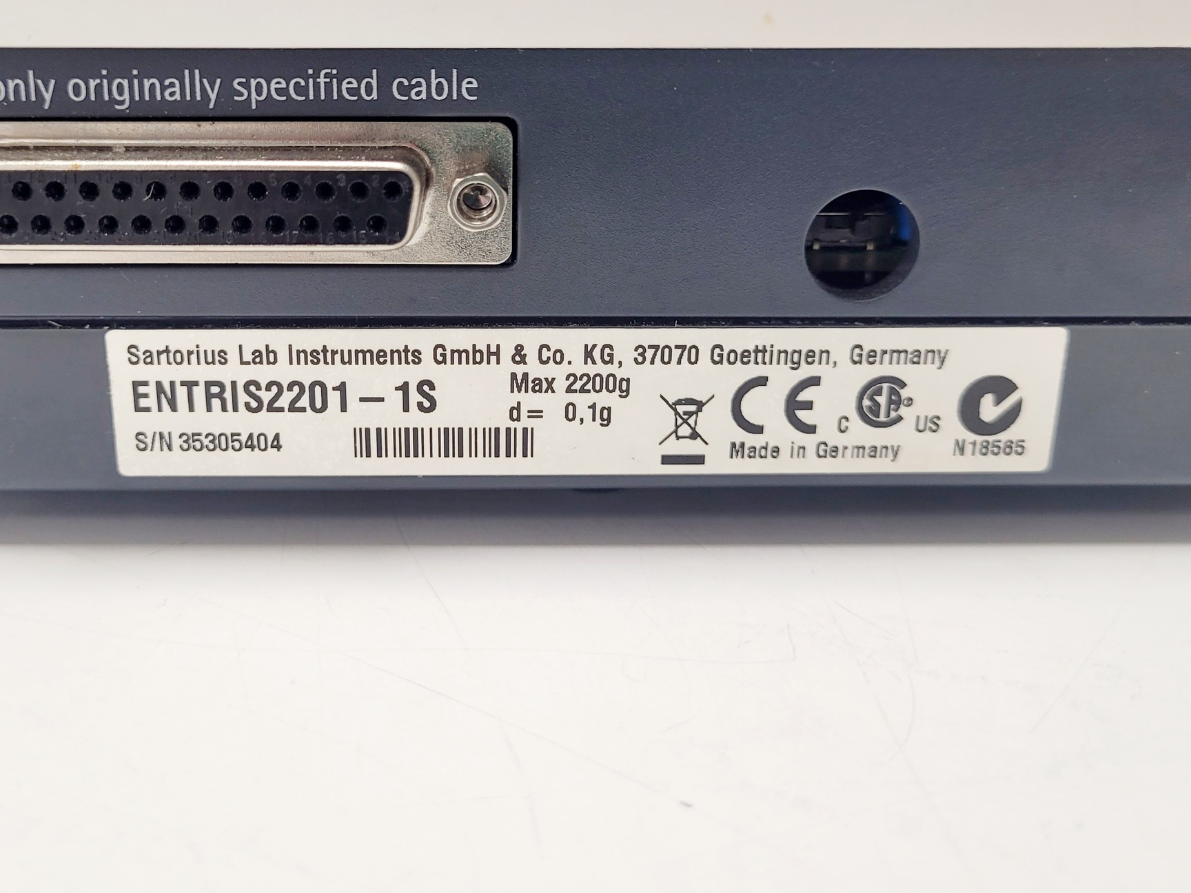 Image of Sartorius Entris Model 2201-1S 1dp Balance Lab