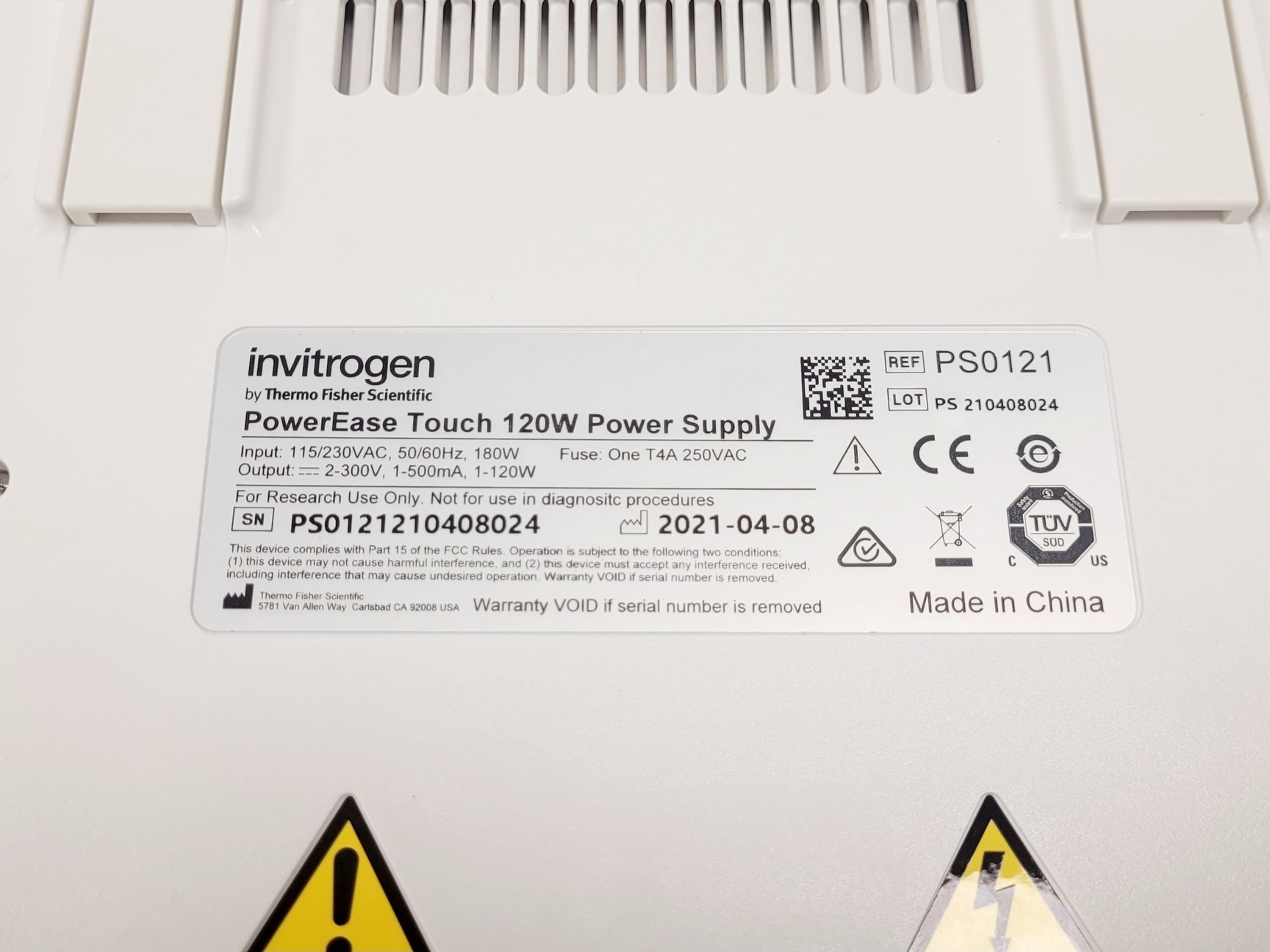 Image of Invitrogen PowerEase Touch 120W Power Supply Electrophoresis (2021) Lab
