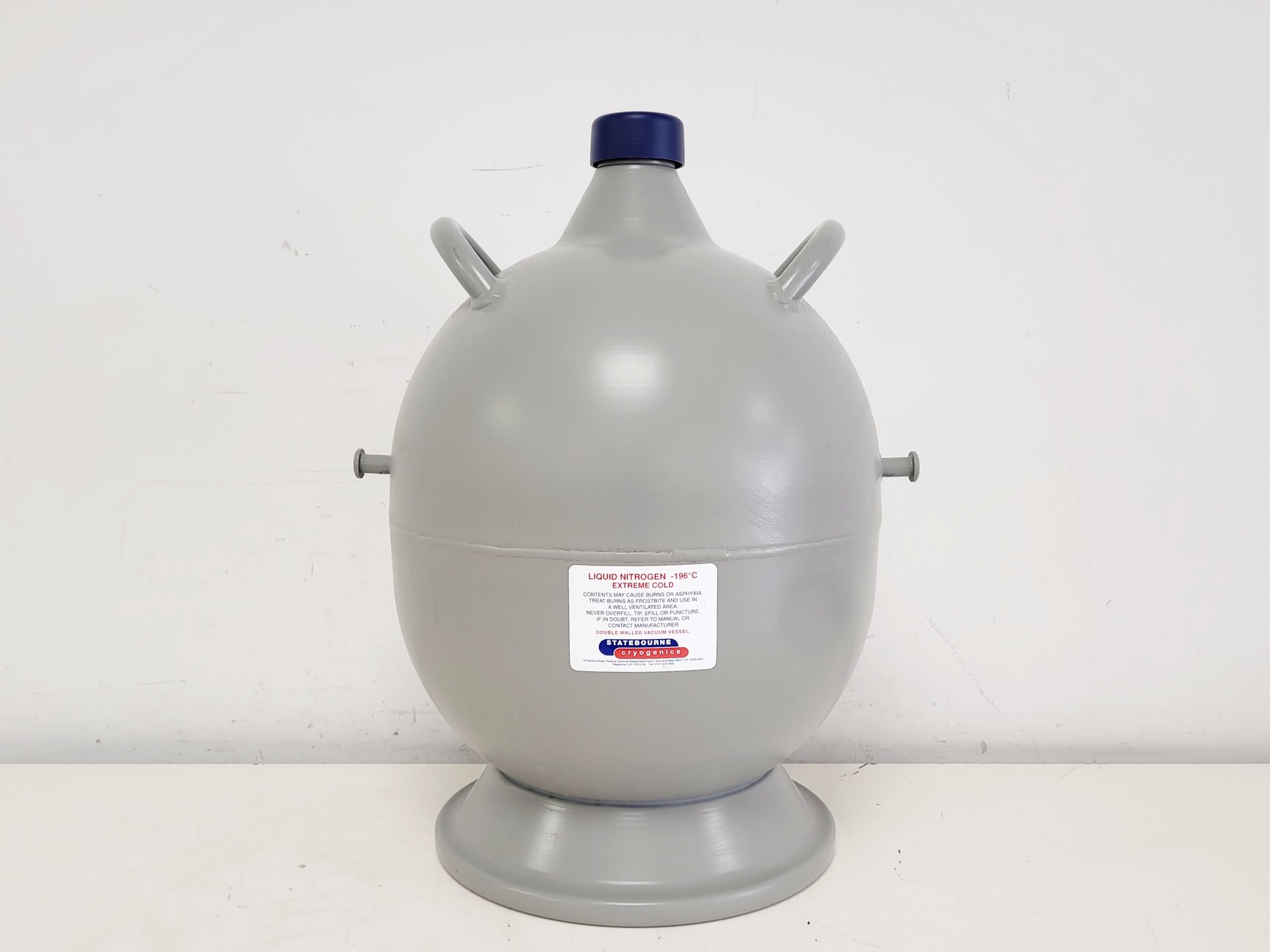 Image of Statebourne Cryolab 25 Portable Liquid Nitrogen Tank w/ Trolley 
