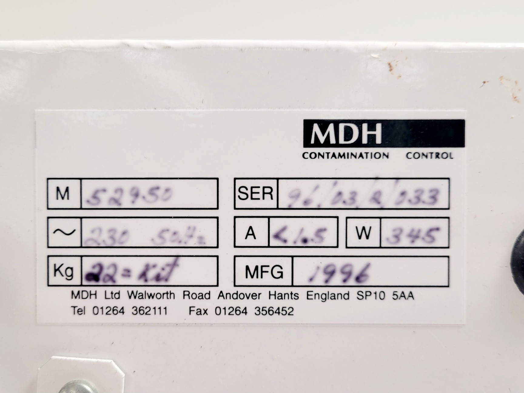 Image of Microflow Model M51424/2 Class II Biological Safety Cabinet Lab