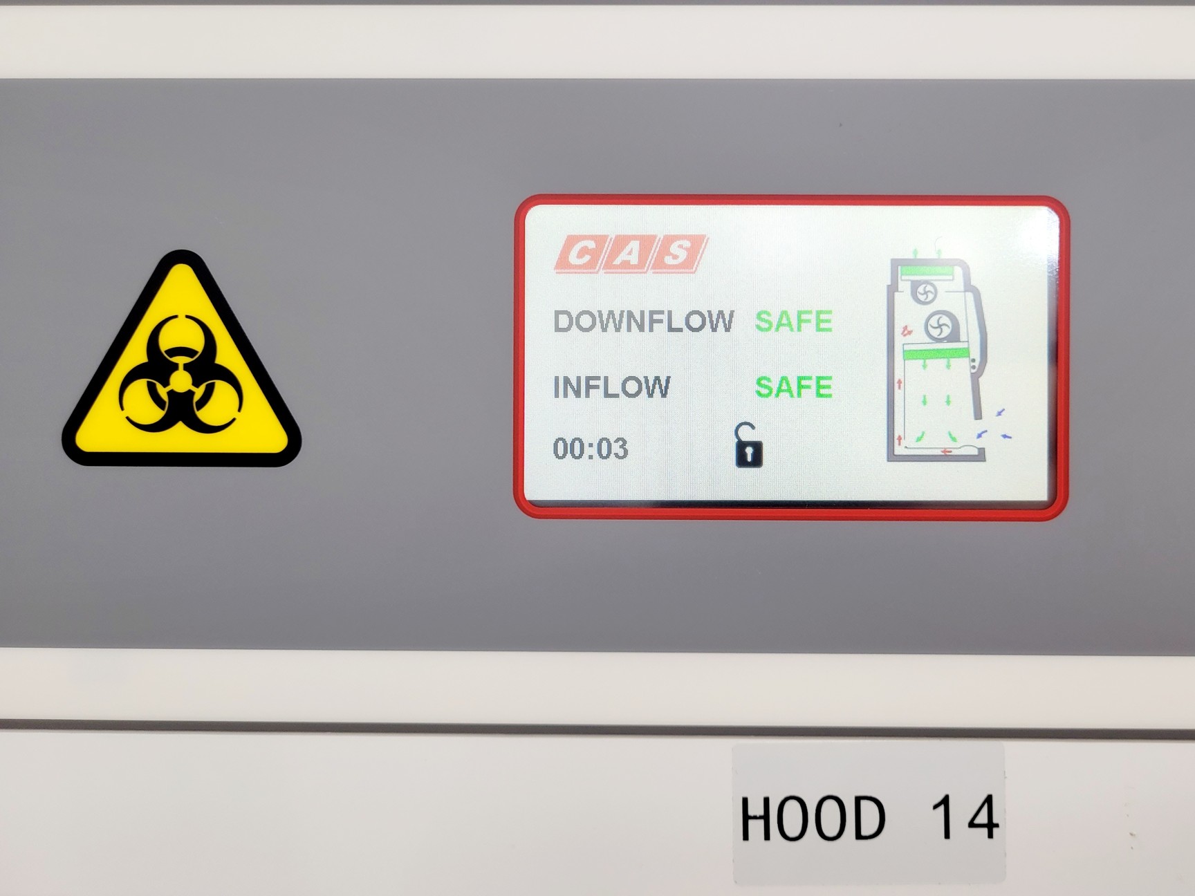 Image of CAS BioMAT 2 1500 Class II Microbiological Safety Cabinet w/ Stand Lab