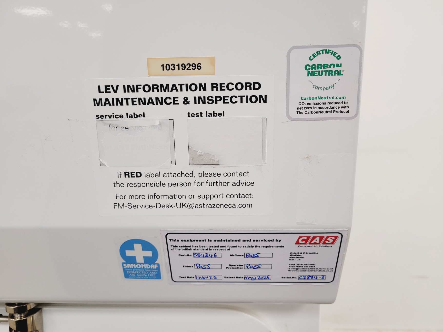 Image of CAS BioMAT 2 1500 Class II Microbiological Safety Cabinet w/ Stand Lab