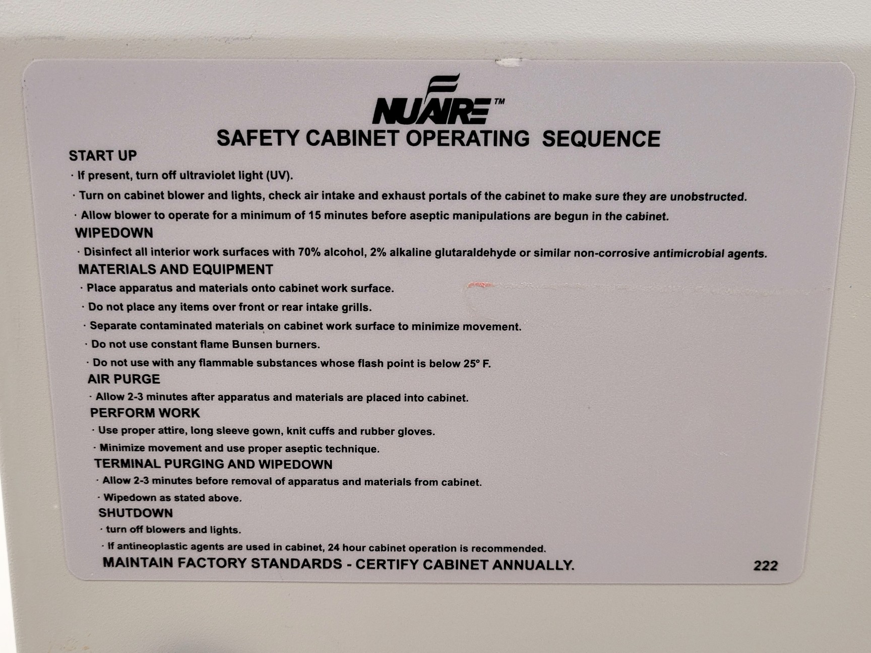 Image of Nuaire NU-437-400S Class II Biological Safety Cabinet Lab