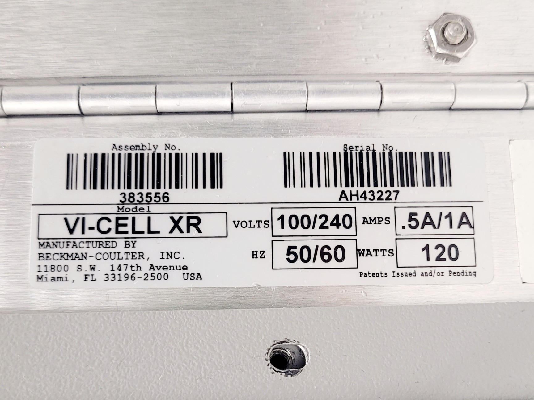 Image of Beckman Coulter Vi-Cell XR Cell Viability Analyzer Lab