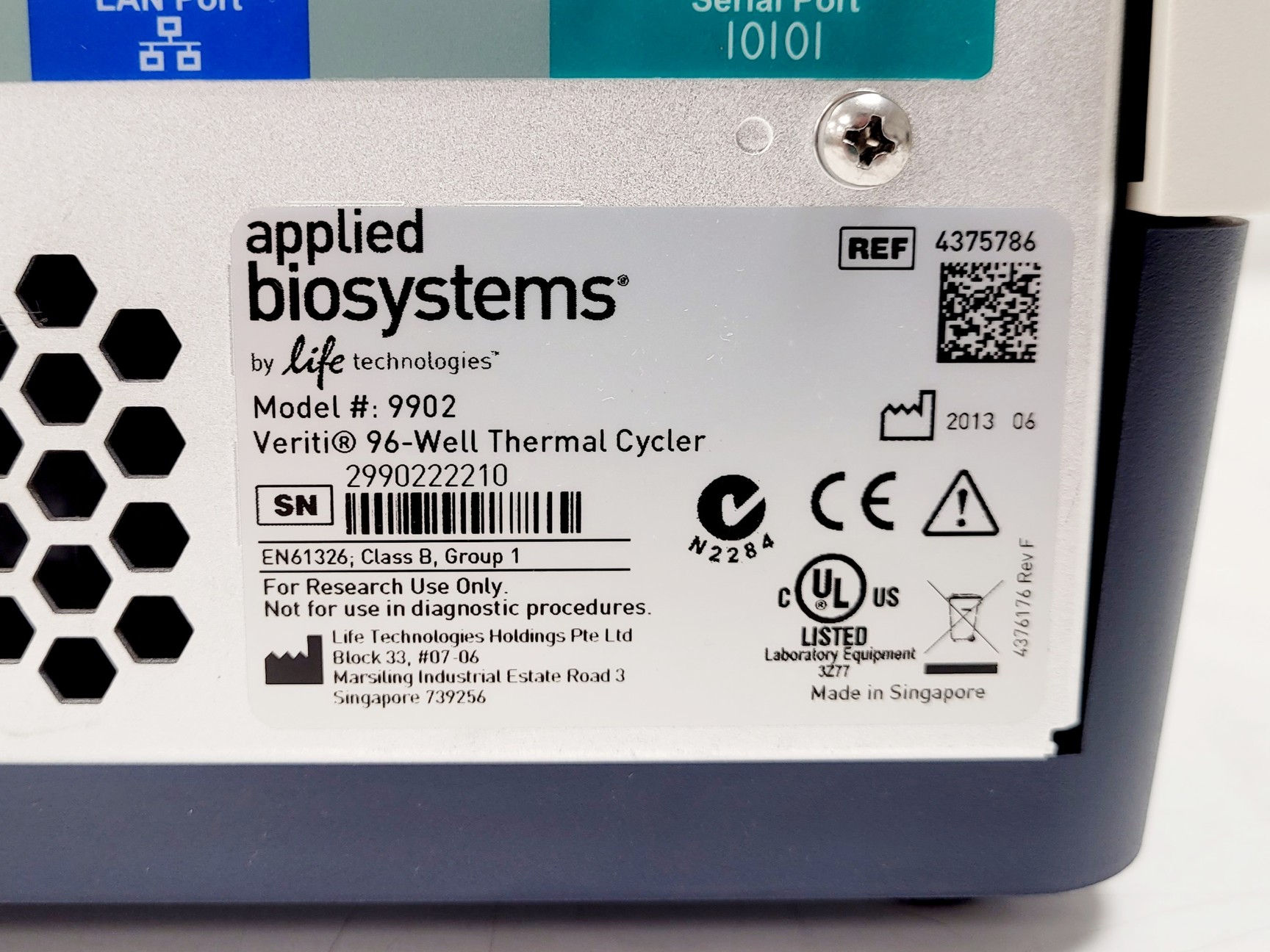 Image of Applied Biosystems Veriti 96 Well Thermal Cycler Lab
