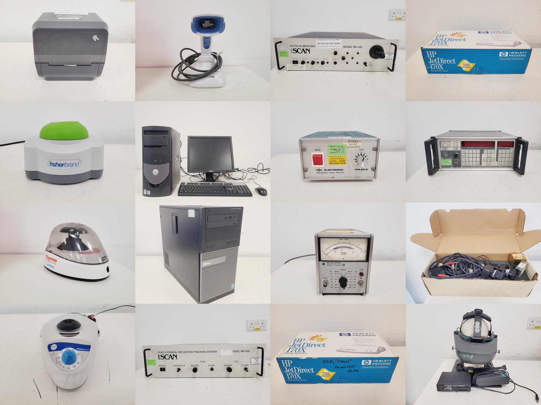 Image of Mixed Job Lot of Laboratory Equipment - Grant, Hewlett Packard, iScan, Dell 