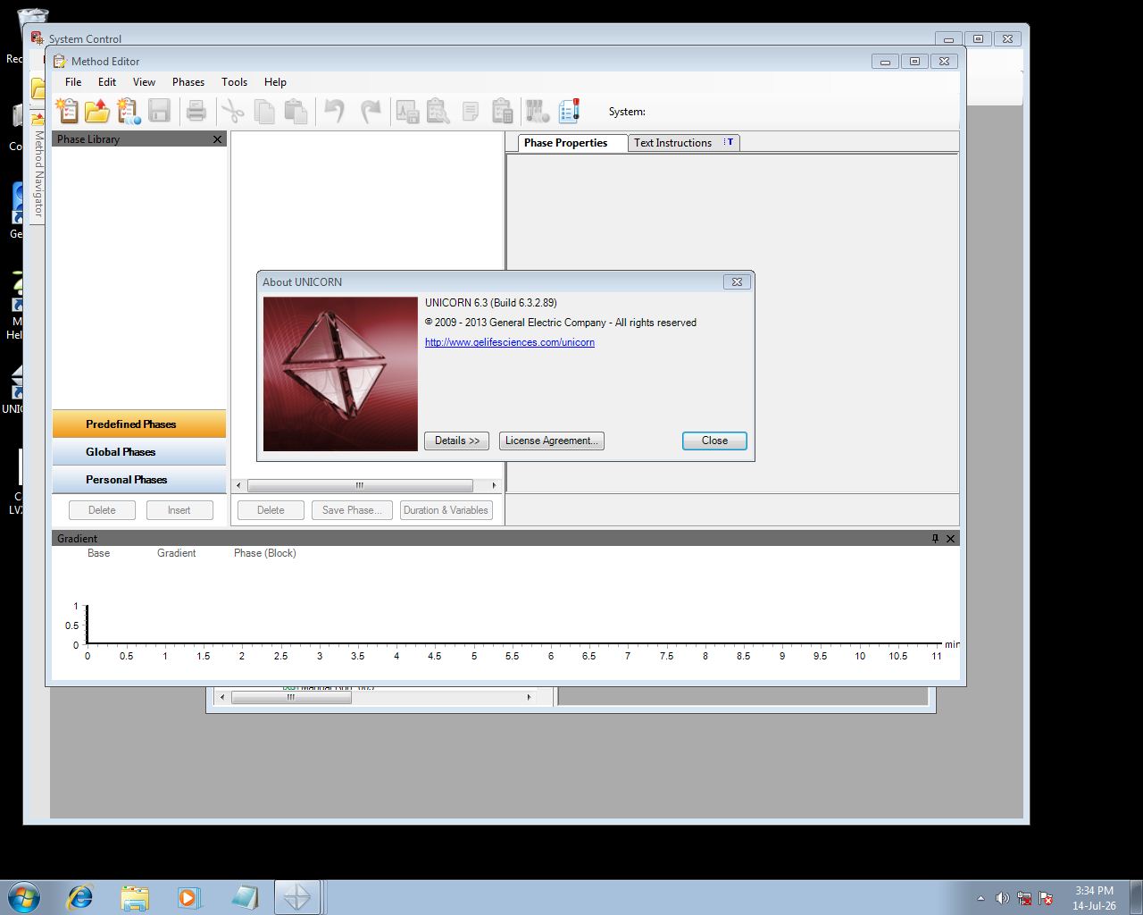 Image of ÄKTA Pure Fast Protein Liquid Chromatography System w/ PC & Software Lab