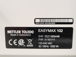 Thumbnail image of Mettler Toledo Easymax 102 Personal Synthesis Workstation Lab