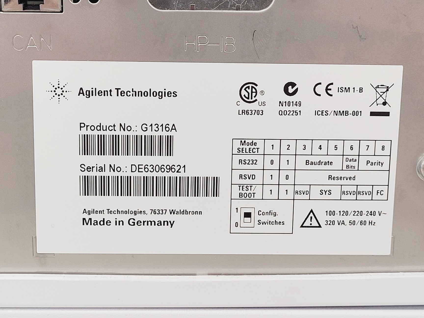 Image of Agilent Series 1200 HPLC System (G1329A, G1316A, G1315D, G1322A, G1312A)