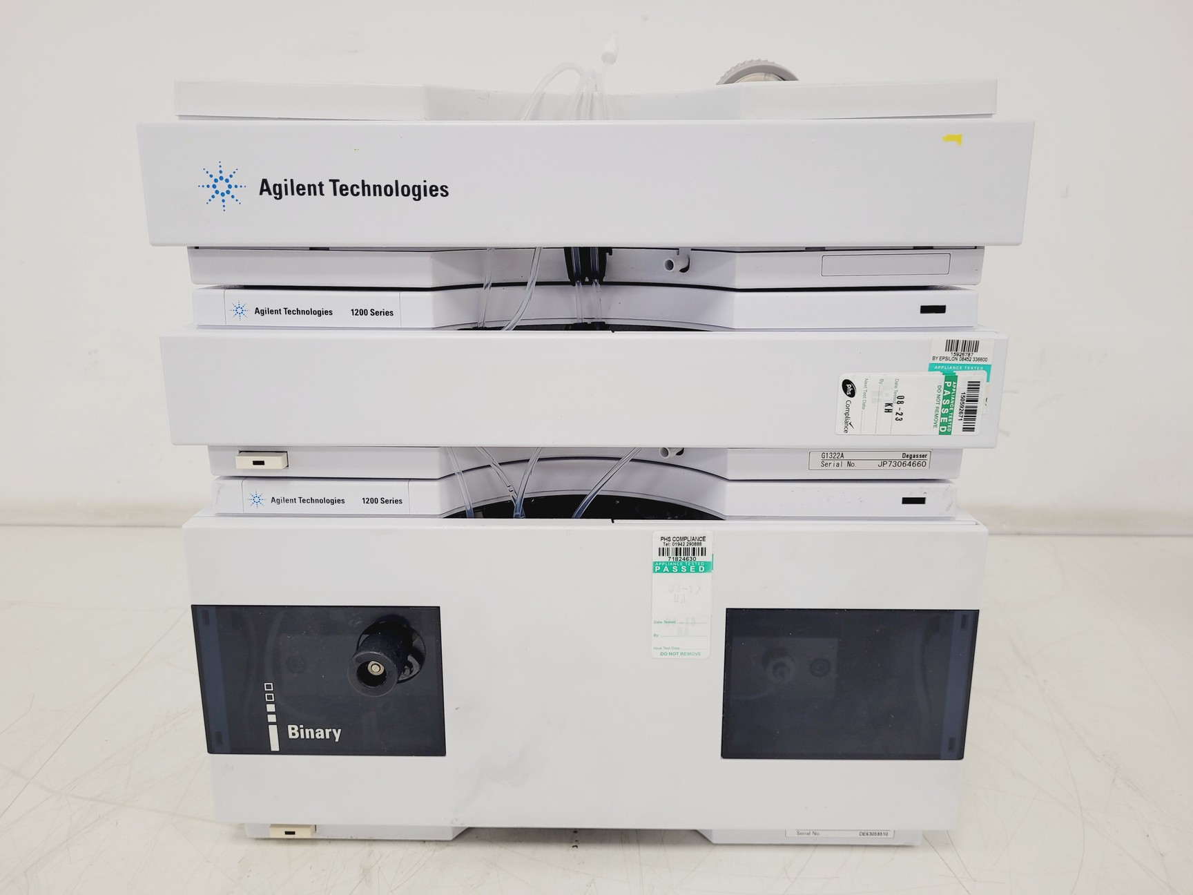 Image of Agilent Series 1200 HPLC System (G1329A, G1316A, G1315D, G1322A, G1312A)