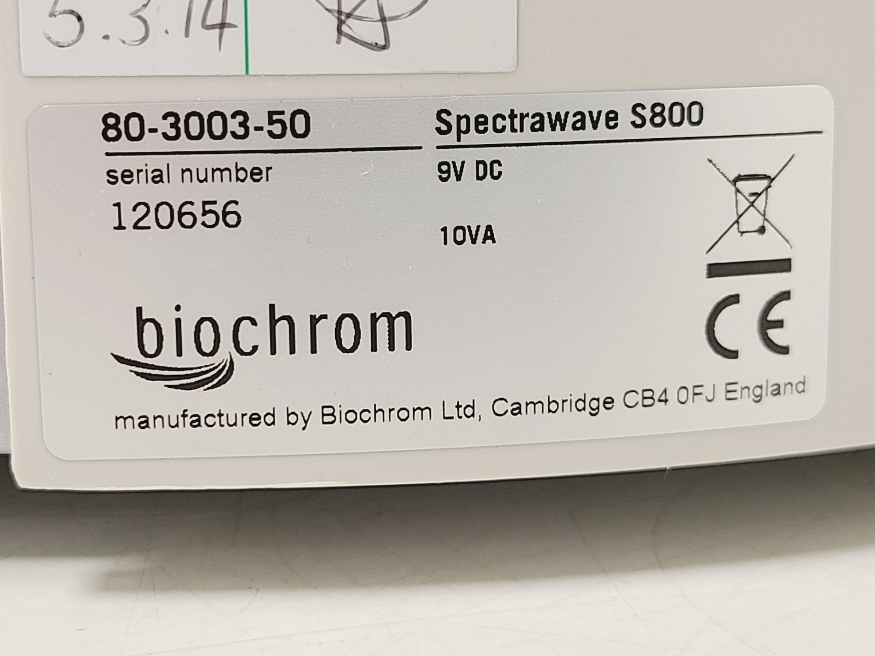 Image of Job lot of 8 x WPA S800 Diode Array Spectrophotometers