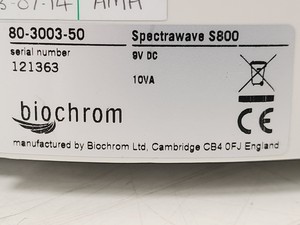 Thumbnail image of Job lot of 8 x WPA S800 Diode Array Spectrophotometers