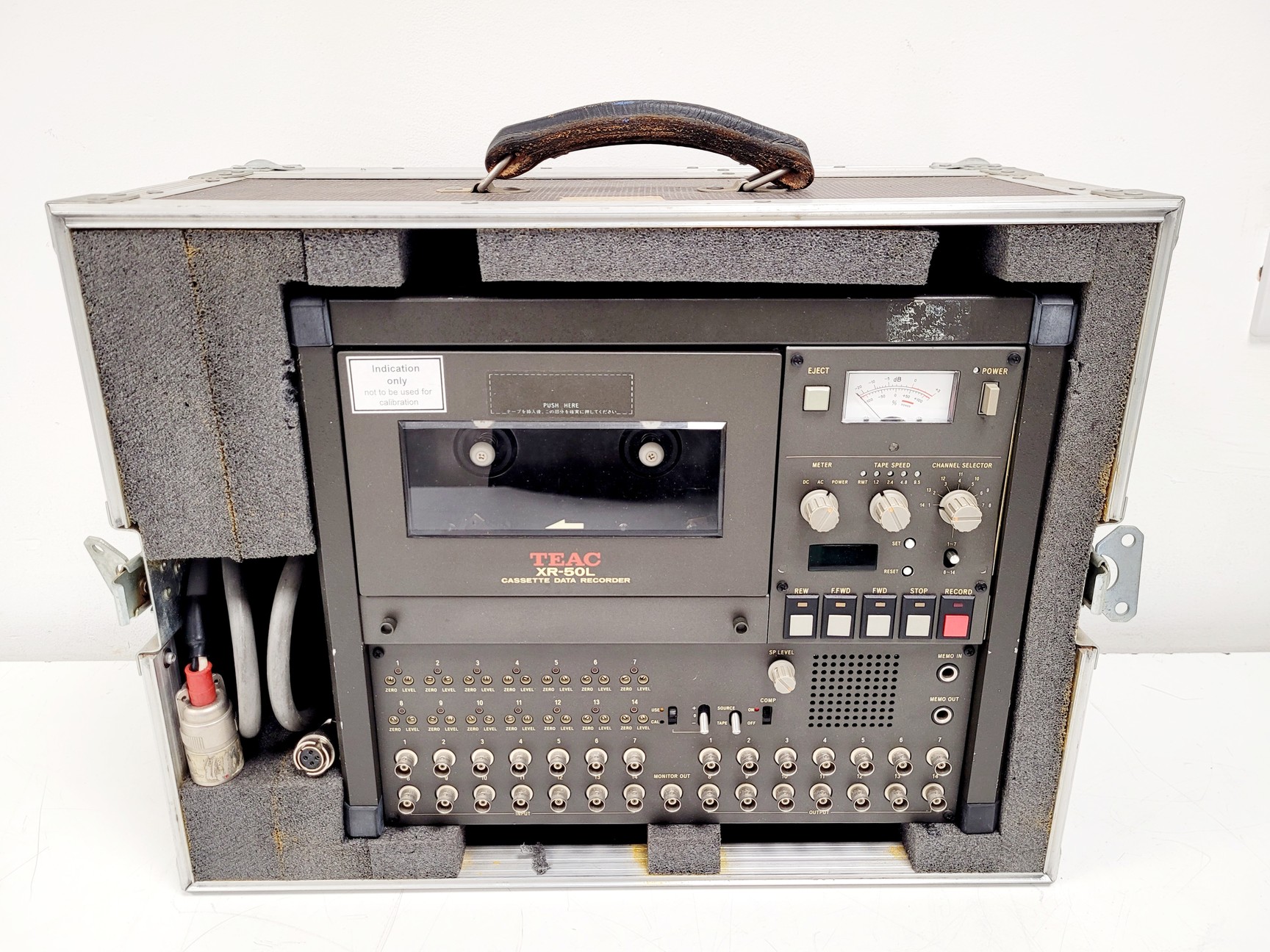 Image of Teac XR-50L 14 Channel Data Cassette Recorder w/ Carry Case & Teac P.S.U