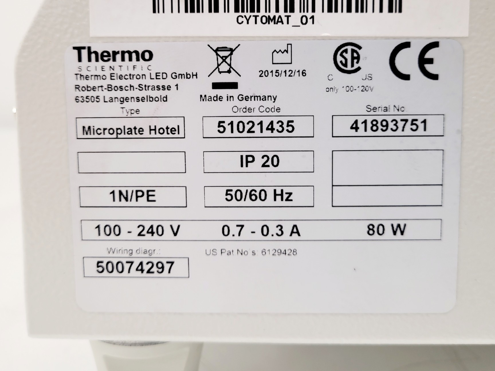 Image of Thermo Scientific Cytomat Microplate Hotel