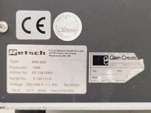 Thumbnail image of Retsch MM200 Mixer Mill Lab