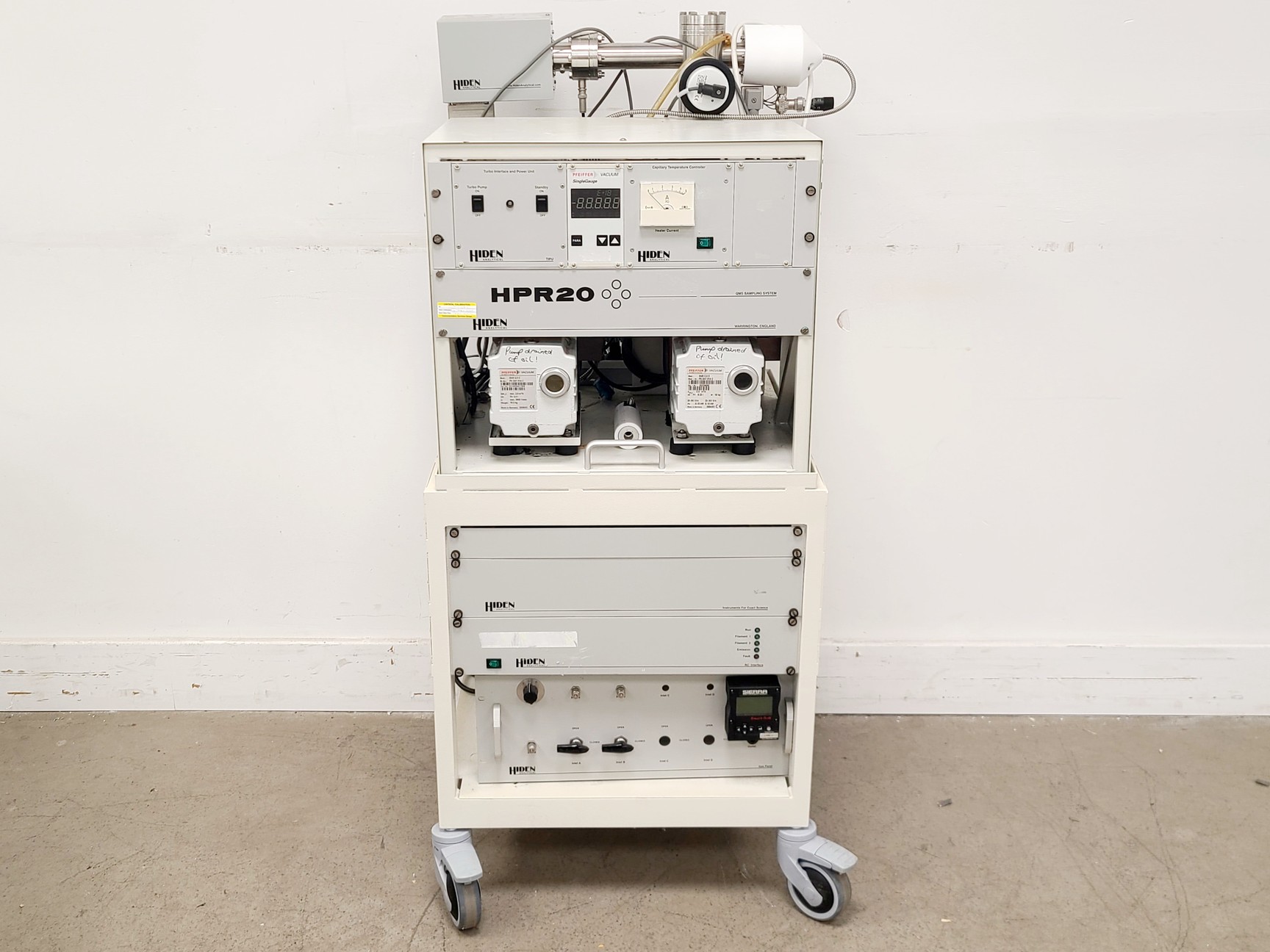 Image of Hiden Analytical HPR20 QMS Sampling System w/ RC Interface & Gas Panel