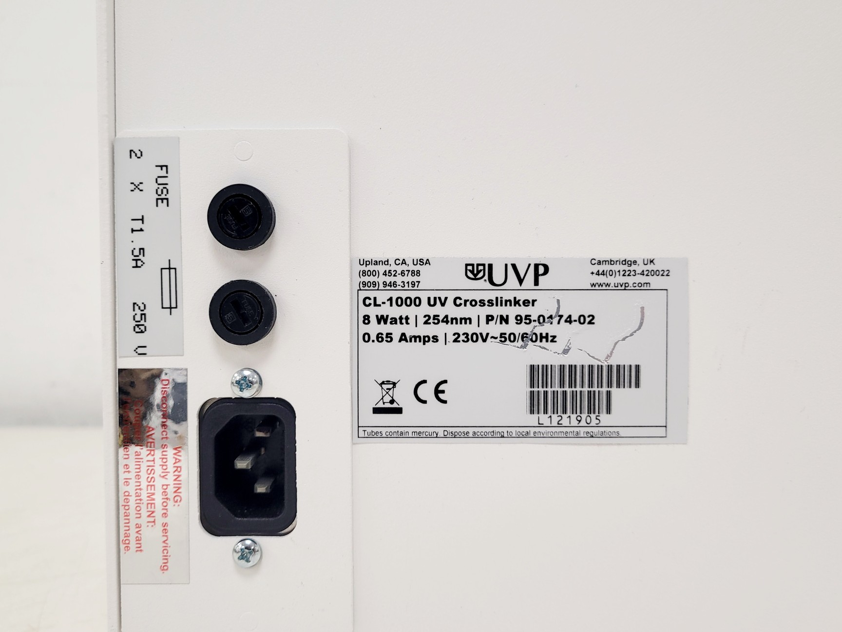 Image of UVP CL-1000 Ultraviolet Crosslinker Lab