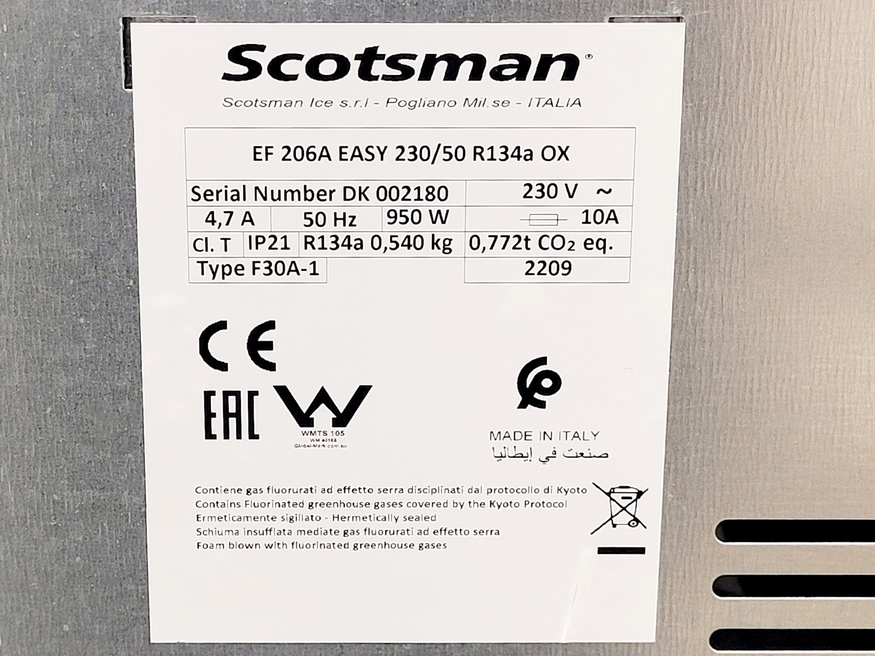 Image of Scotsman EF 206A Easy Ice Machine Lab