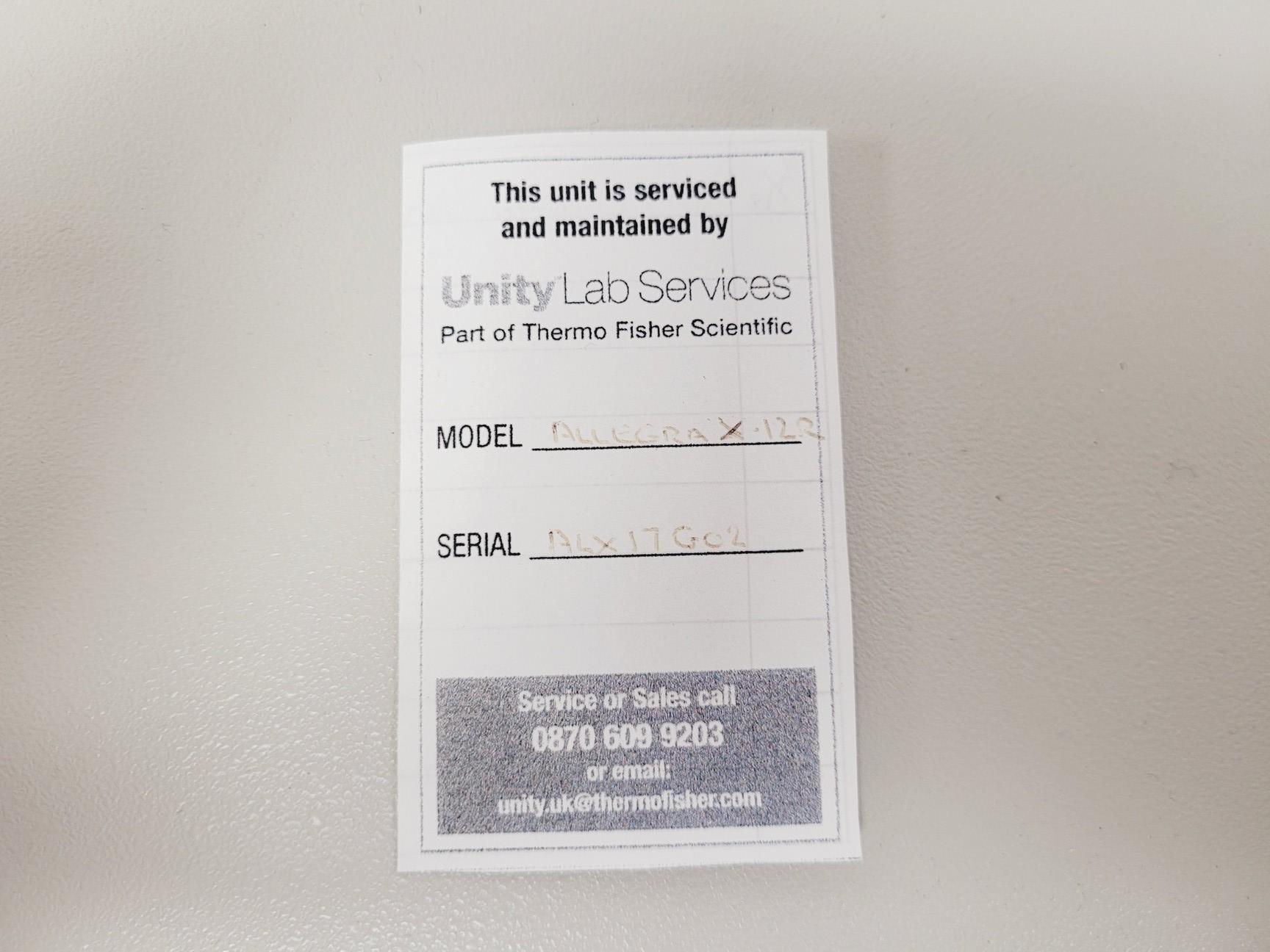 Image of Beckman Coulter Allegra X-12R Benchtop Centrifuge Lab