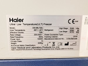 Thumbnail image of Haier DW-86L728J Ultra Low Temp Freezer Lab