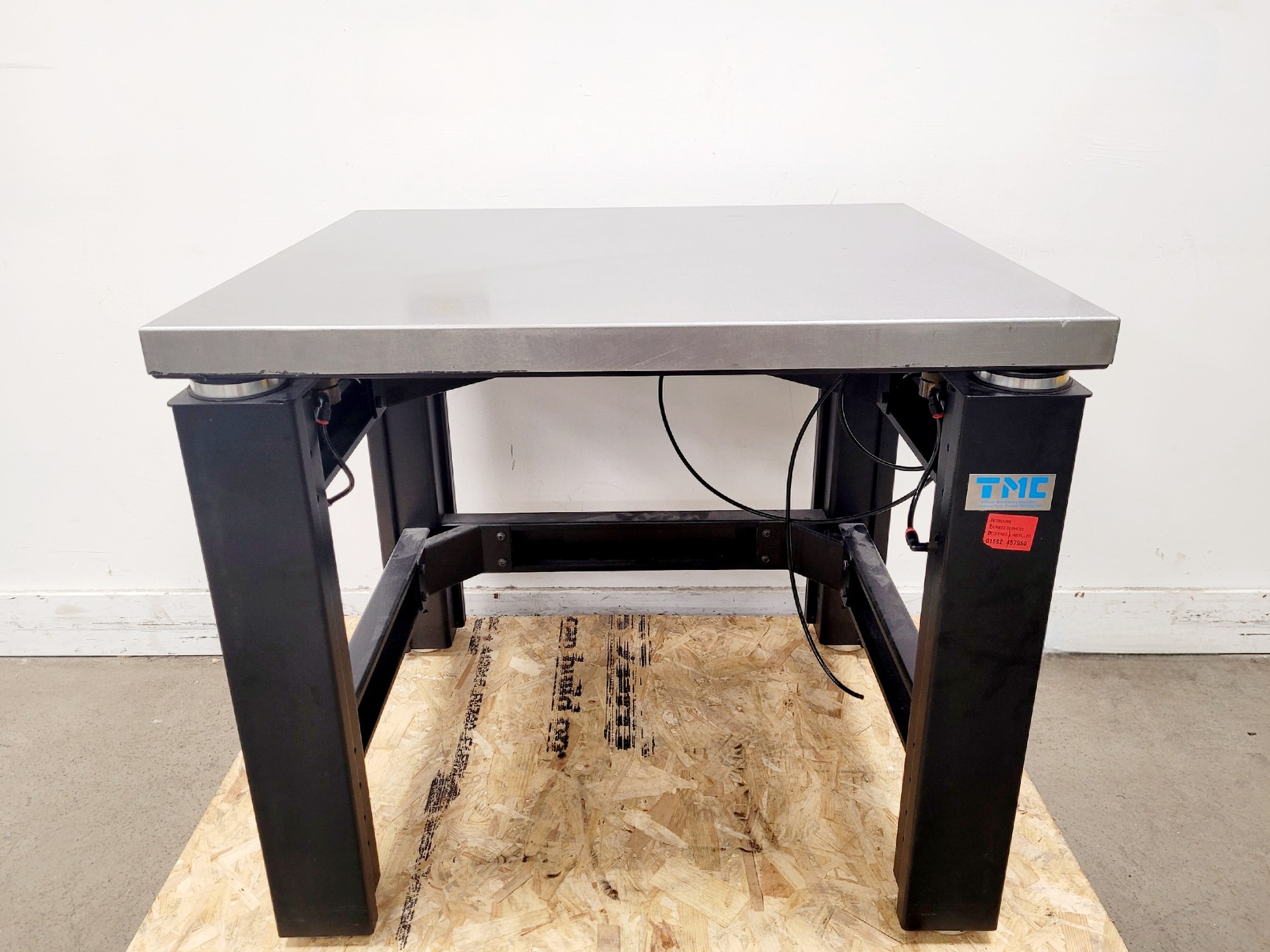 Image of TMC Anti-Vibration Table Model No. 63-530 with Jun-Air Model 3 Compressor/Pump