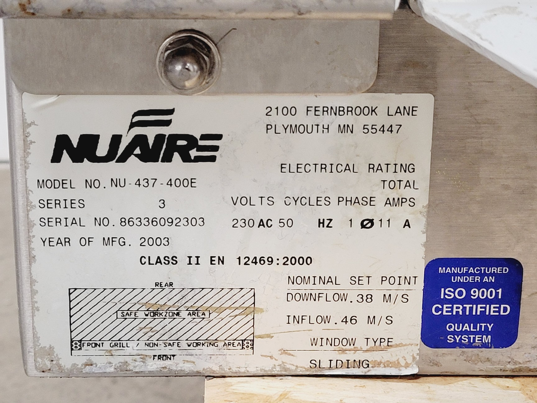 Image of Nuaire NU-437-400E Ductless Class II Safety Cabinet