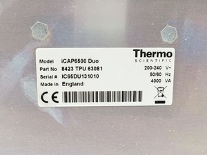 Thumbnail image of Thermo iCAP6500 DUO Spectrometer W/ ThermoFlex900 Chiller, ASX-520 and PC System
