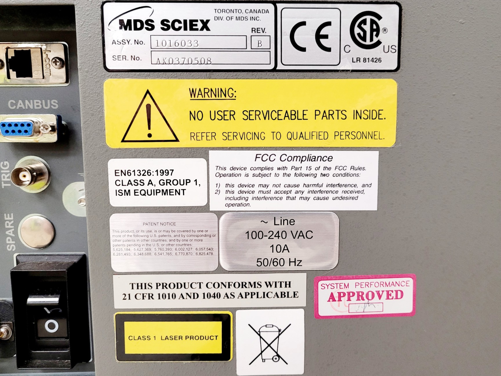 Image of AB Sciex 4800 MALDI TOF/TOF Analyser Mass Spectrometry System Lab
