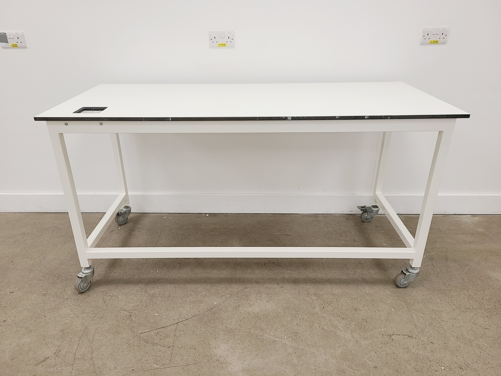 Image of Job Lot of 6 x White Trespa Laboratory Workbenches