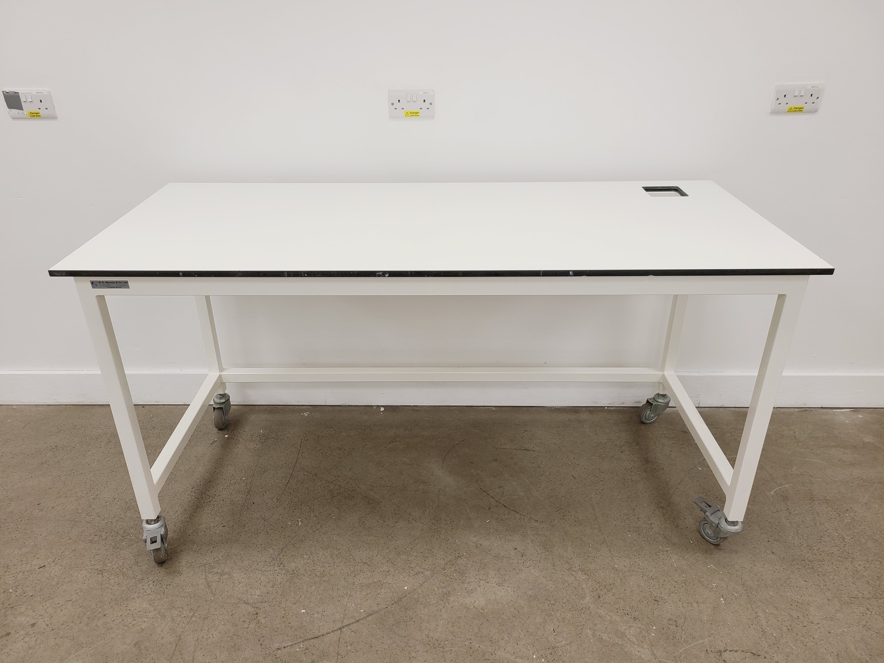 Image of Job Lot of 6 x White Trespa Laboratory Workbenches