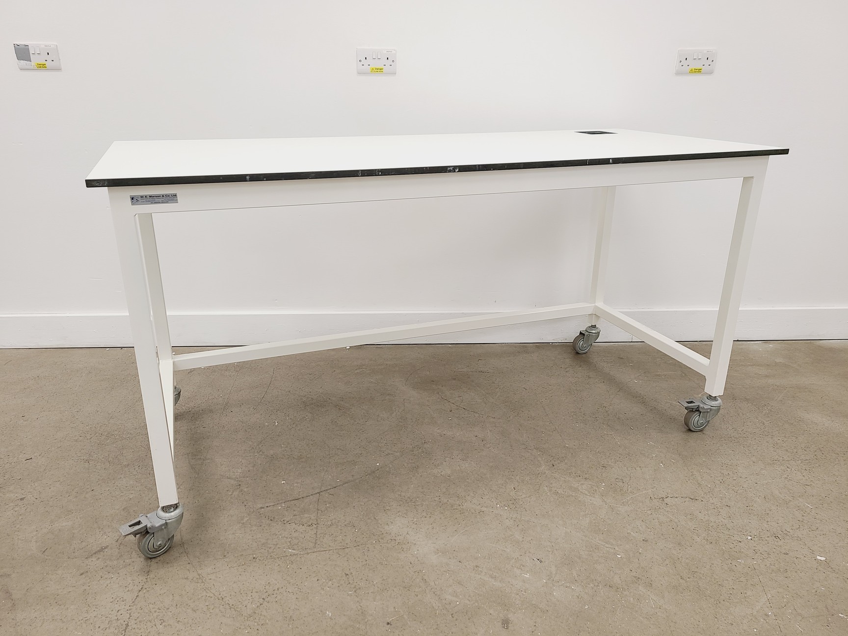 Image of Job Lot of 6 x White Trespa Laboratory Workbenches