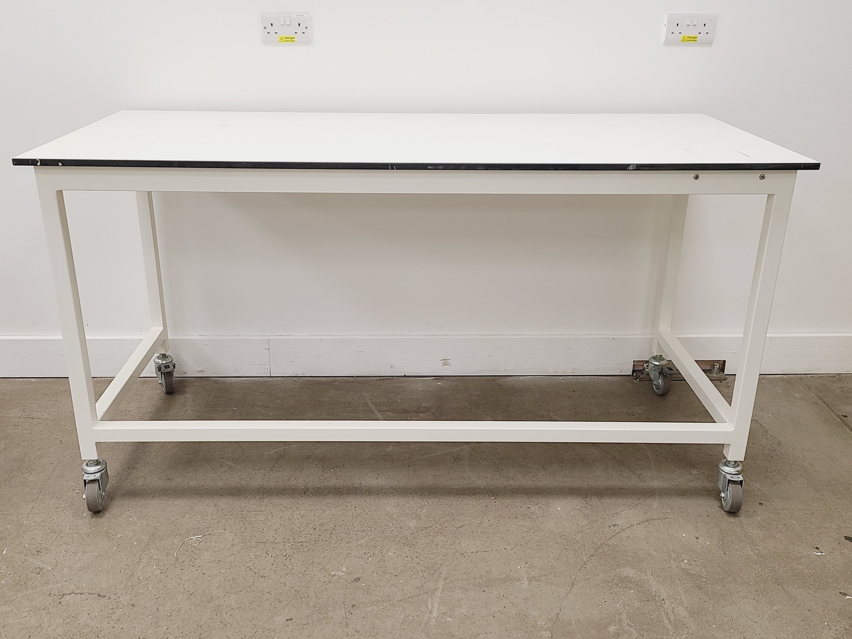 Image of Job Lot of 6 x White Trespa Laboratory Workbenches