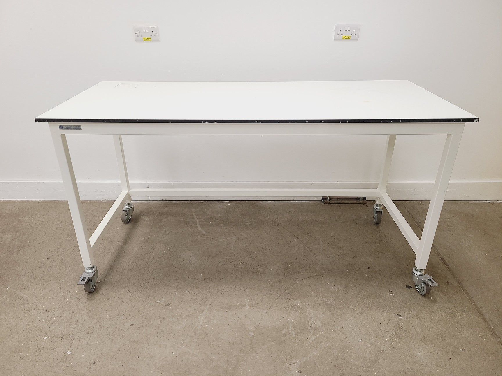 Image of Job Lot of 6 x White Trespa Laboratory Workbenches